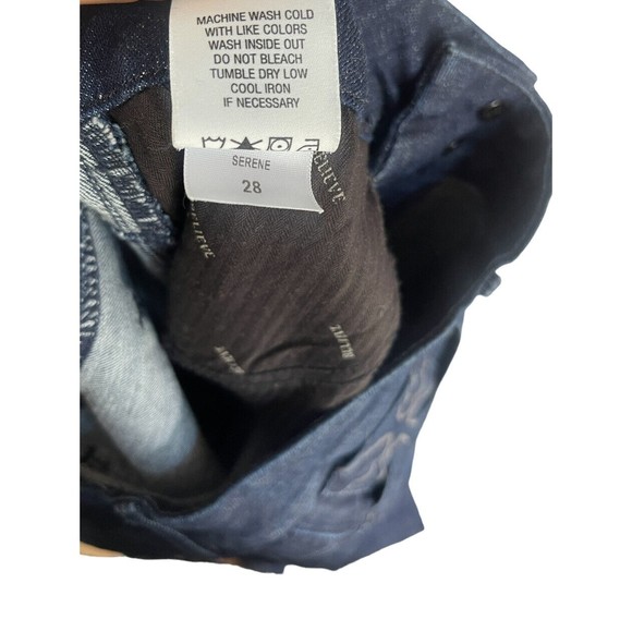 HABITUAL Boot Wide Leg Dark Wash Jeans Size 28 Bohemian 70’s - Picture 15 of 16